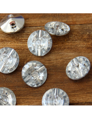 Set di 8 bottoni a coda Cocktail 18 mm - Argento