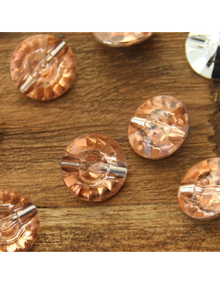 Set di 8 bottoni a coda Cocktail 18 mm - Rosa antico