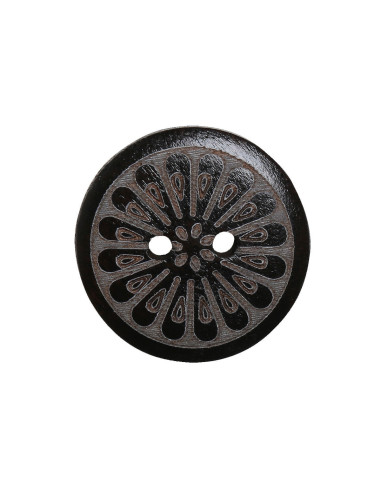 Confezione di 8 bottoni in legno margherita 18 mm