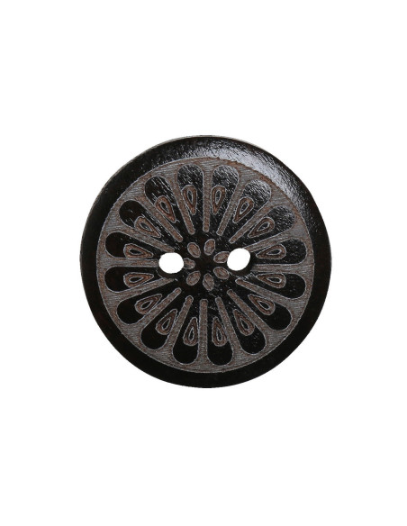 Confezione di 8 bottoni in legno margherita 18 mm