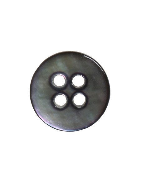 Set di 8 bottoni a 4 fori in madreperla 12 mm - Nero