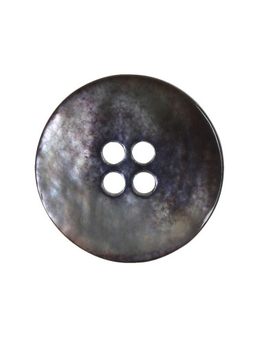 Set di 8 bottoni a 4 fori in madreperla 18 mm - Nero