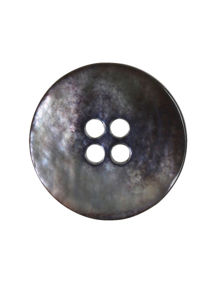Set di 8 bottoni a 4 fori in madreperla 18 mm - Nero