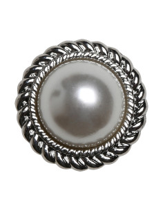 Set di 4 bottoni Perla 21 mm - Argento 2