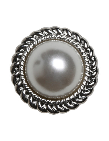 Set di 4 bottoni Perla 21 mm - Argento