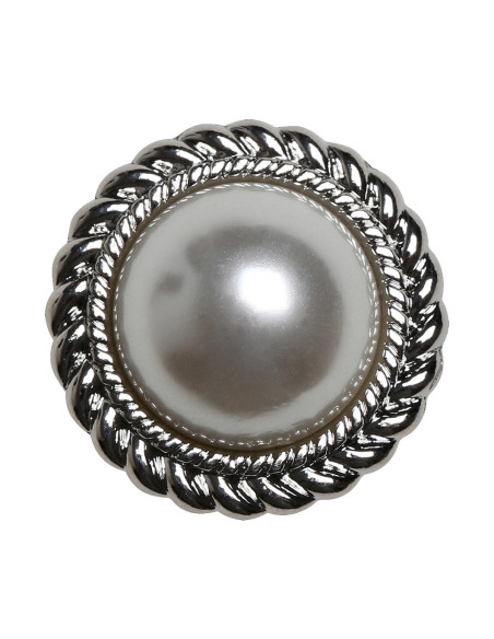 Set di 4 bottoni Perla 21 mm - Argento