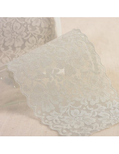 Pizzo elastico fiori - Grigio medio