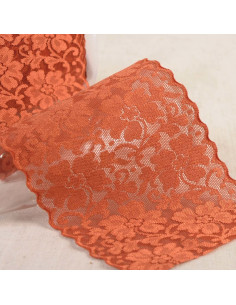 Pizzo elastico fiori - Ruggine