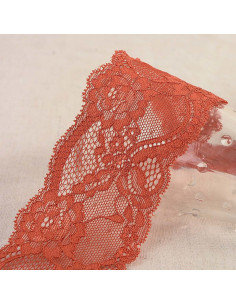 Pizzo elastico rose - Ruggine