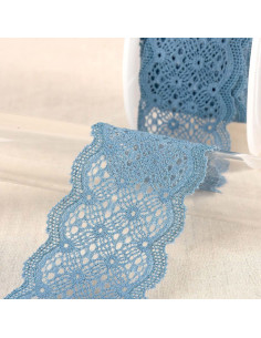 Pizzo elastico tra due - Blu lavanda