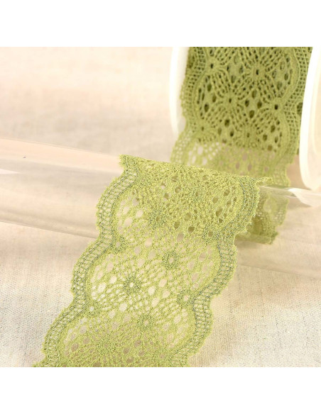 Pizzo elastico tra due - Kaki