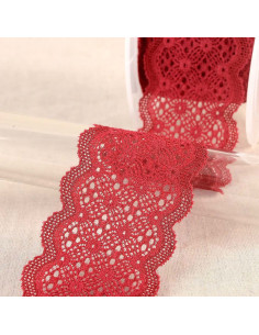 Pizzo elastico tra due - Bordeaux