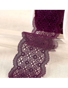 Pizzo elastico tra due - Viola