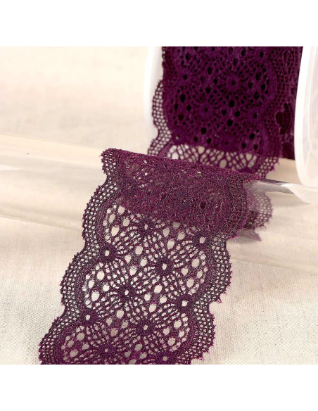Pizzo elastico tra due - Viola
