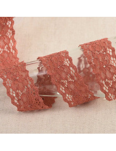 Pizzo elastico Elleboro - Ruggine