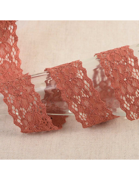 Pizzo elastico Elleboro - Ruggine