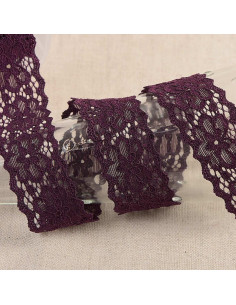 Pizzo elastico Elleboro - Viola