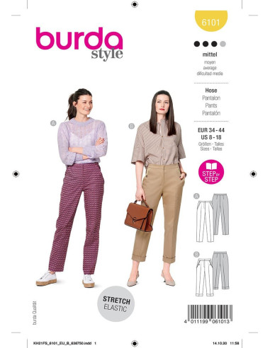 Modello di pantaloni - Burda 6101