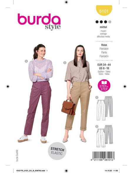 Modello di pantaloni - Burda 6101