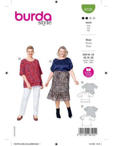Modello di camicetta - Burda 6105