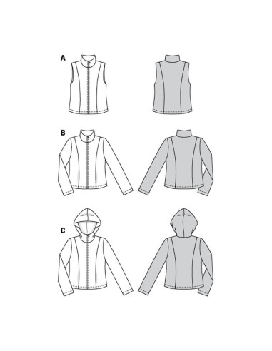 Modello di gilet e giacca - Burda 6114