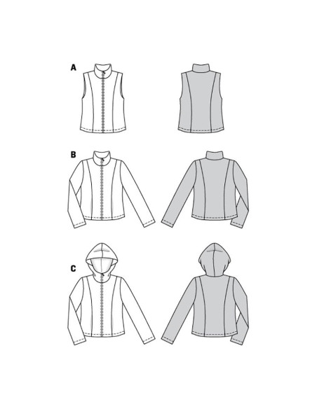 Modello di gilet e giacca - Burda 6114