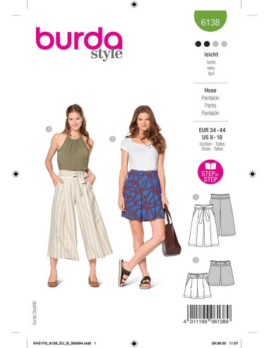 Modello di gonna-pantalone - Burda 6138