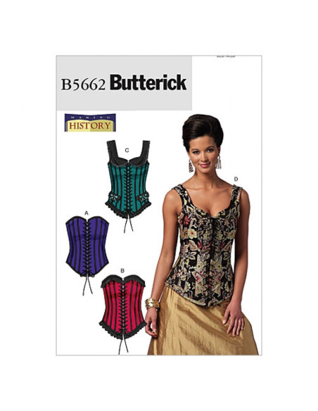 Modello di corsetti - Butterick B5662 34-36-38-40-42 (A5)