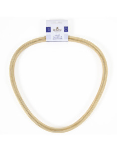 Tamburo da ricamo in legno fantasia DMC - Triangolo 26,5 x 26 cm
