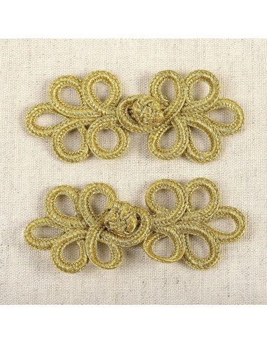 Set di 2 alamari lurex - Oro