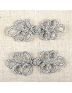 Set di 2 alamari lurex - Argento