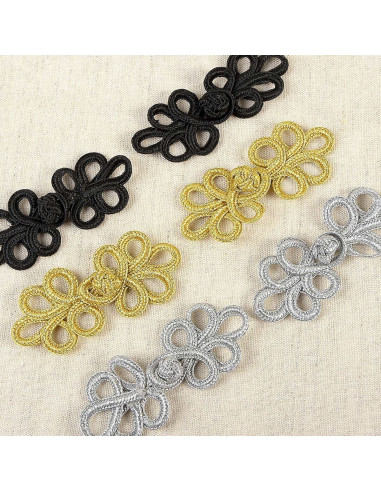 Set di 2 alamari lurex - Argento