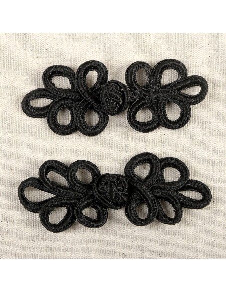Set di 2 alamari lurex - Nero