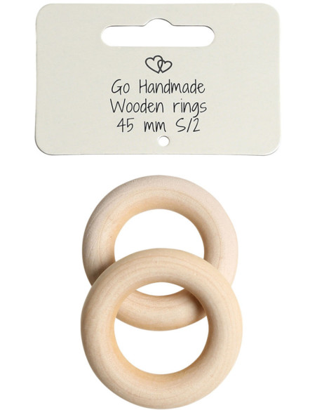 Anelli in legno per sonagli e giostrine 45 mm