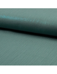 Tessuto doppia garza di cotone lurex - Verde grigio