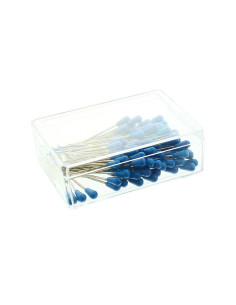 Tubi con testa in plastica blu 53 mm