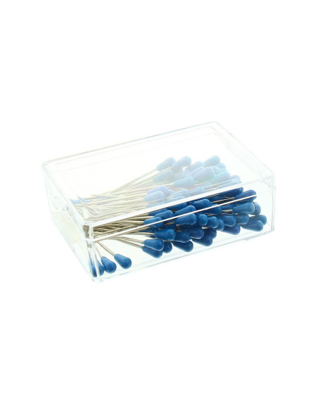 Tubi con testa in plastica blu 53 mm