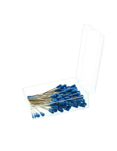 Tubi con testa in plastica blu 53 mm