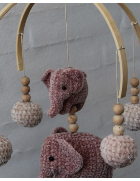 Giostrina in bambù per bambini - 2 semicerchi
