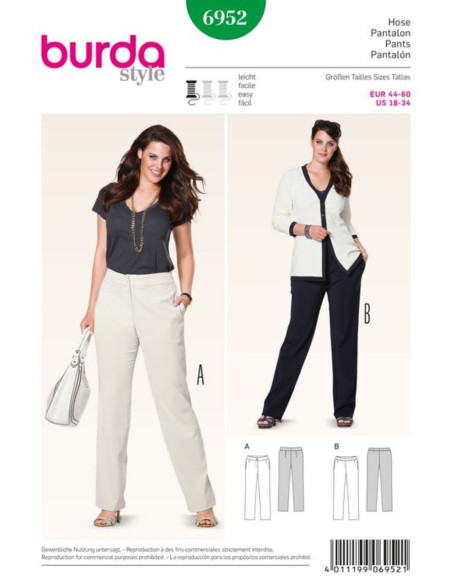 Modello di pantaloni - Burda 6952