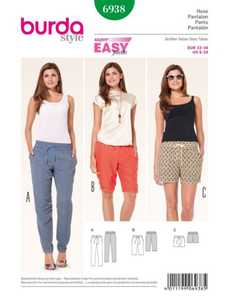 Modello di pantaloni - Burda 6938