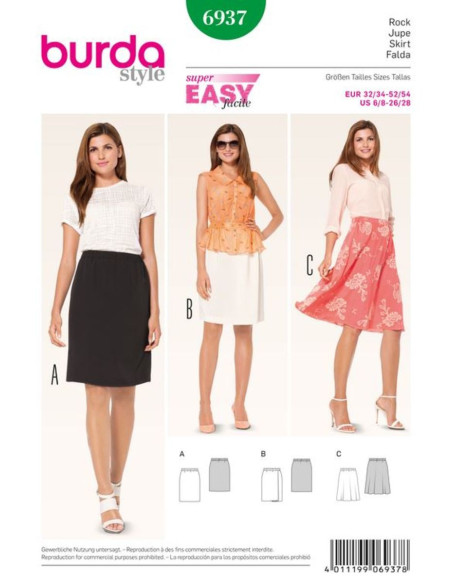 Modello di gonna - Burda 6937
