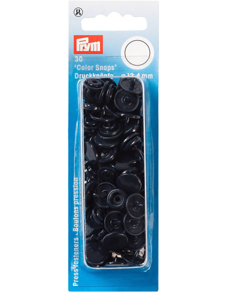 Set di 30 bottoni a pressione Color Snaps 12,4 mm - Blu marino