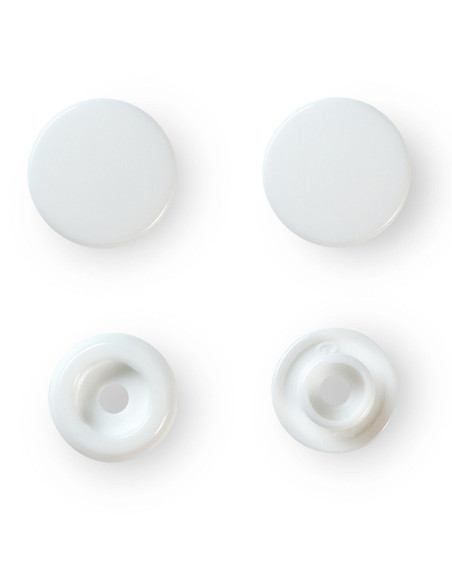 Set di 30 bottoni a pressione Color Snaps 12,4 mm - Bianco