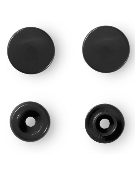 Set di 30 bottoni a pressione Color Snaps 12,4 mm - Nero