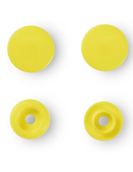 Set di 30 bottoni a pressione Color Snaps 12,4 mm - Giallo chiaro