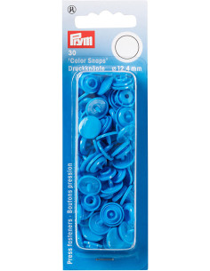 Set di 30 bottoni a pressione Color Snaps 12,4 mm - Blu