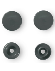 Set di 30 bottoni a pressione Color Snaps 12,4 mm - Grigio scuro 2