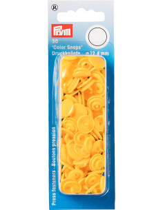 Set di 30 bottoni a pressione Color Snaps 12,4 mm - Giallo
