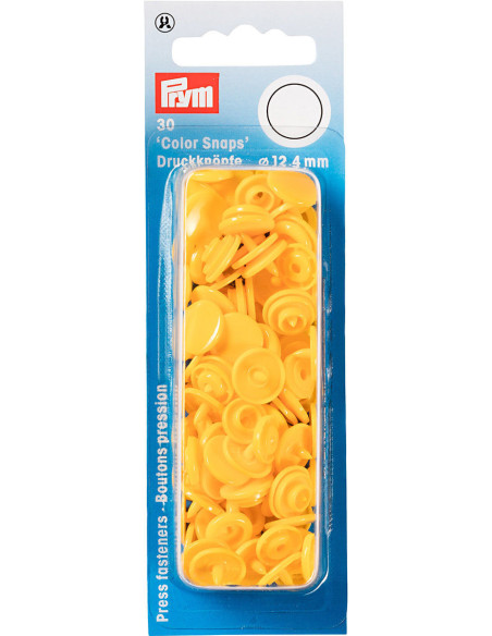 Set di 30 bottoni a pressione Color Snaps 12,4 mm - Giallo
